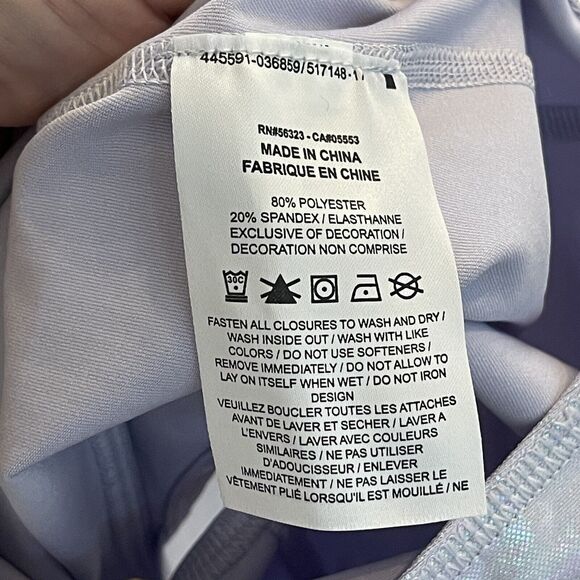 Women's Nike Revolve Size S Bodysuit GCE Iridescent Oxygen Purple Open Back - Picture 8 of 8